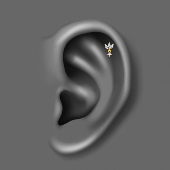 پیرسینگ گوش استیل HS139 پیرسینگ گوش استیل HS139