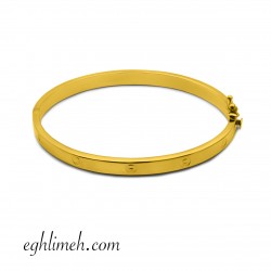 دستبند النگویی سایز 3 طلا 18 عیار DT1550.7.04