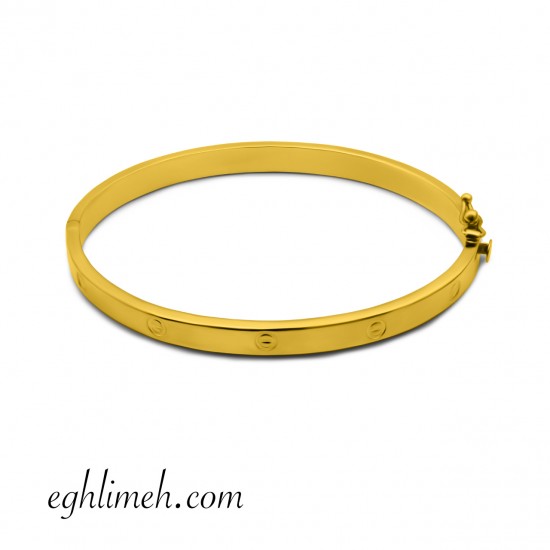 دستبند النگویی سایز 3 طلا 18 عیار DT1550.7.04