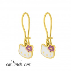  گوشواره بچگانه طلا 18 عیار  كد ET1094.1.34