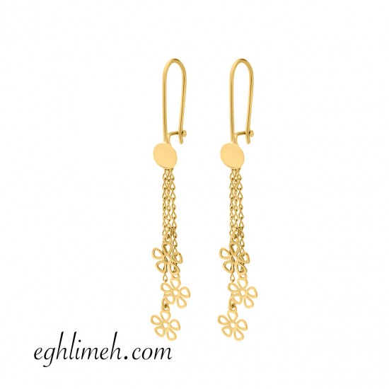  گوشواره طلا 18 عیار  كد ET1382.2.39