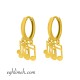  گوشواره طلا 18 عیار  كد ET1534.1.63 