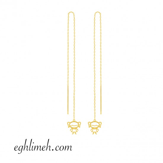  گوشواره طلا 18 عیار  كد ET1900.1.05