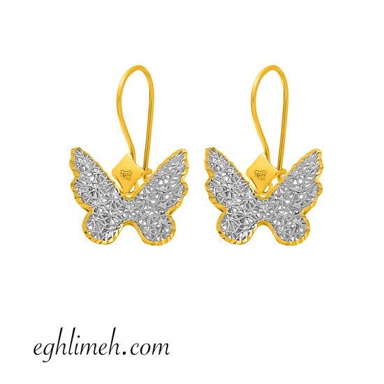  گوشواره طلا 18 عیار  كد ET2144.3.75