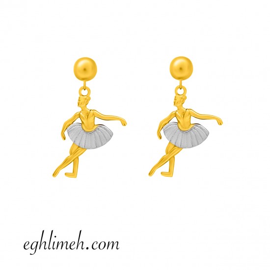  گوشواره طلا 18 عیار  كد ET2152.3.26