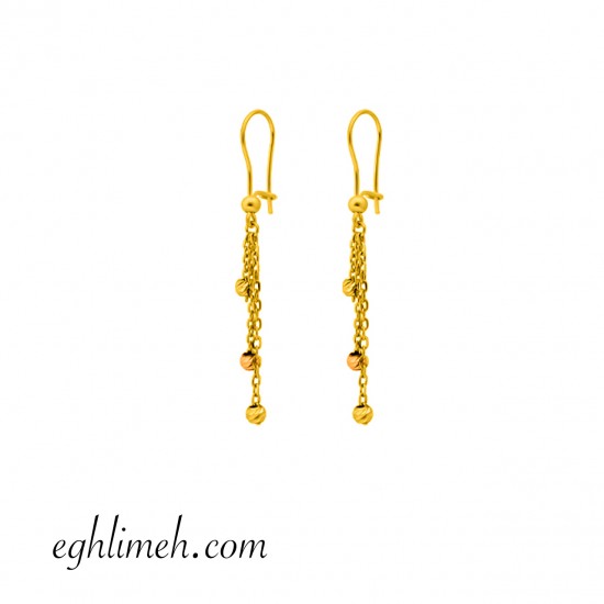  گوشواره طلا 18 عیار  كد ET2182.1.89
